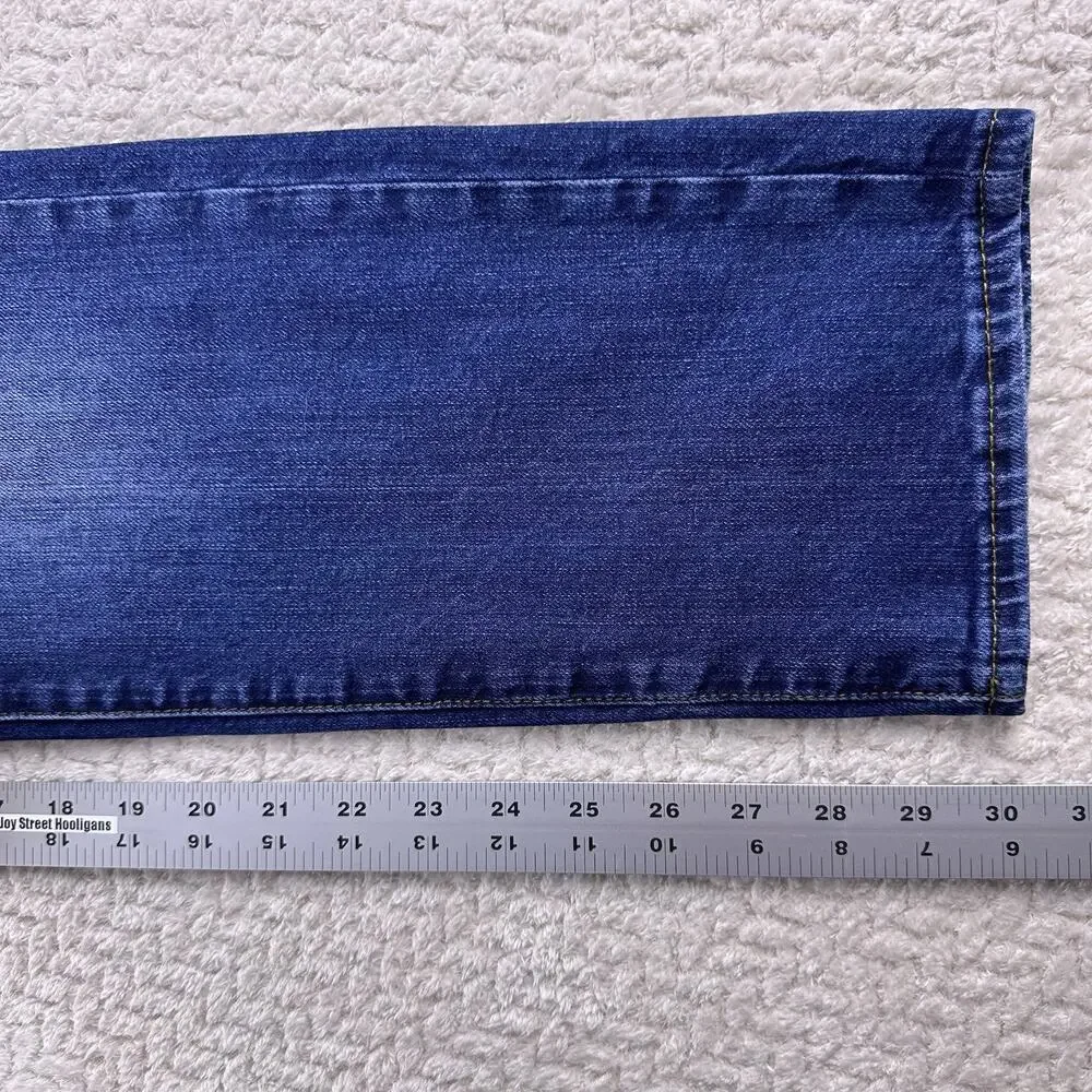 M Collection By Michael Strahan Jeans Mens Blue 30x30 Straight Fit Stretch‎